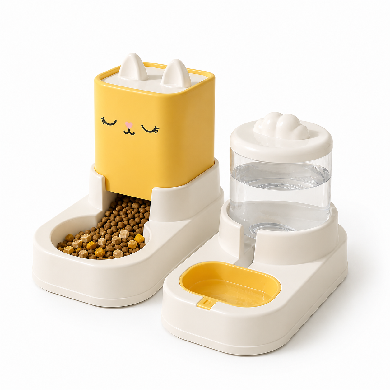 Gravity Pet Feeder & Water Dispenser Set