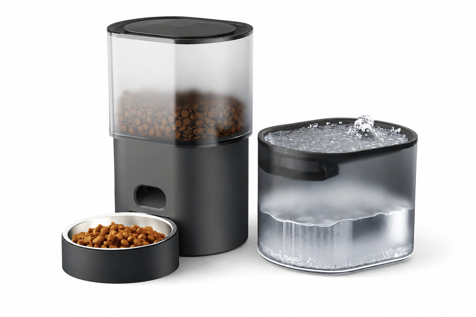2-in-1 Automatic Pet Feeder & Water Fountain