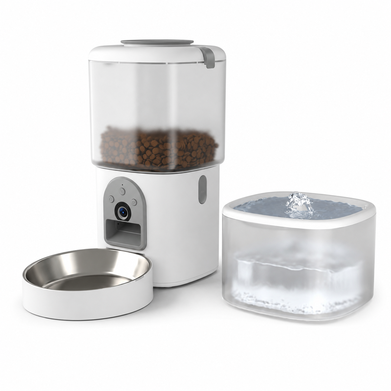 PC-F8-C Smart Camera Pet Feeder & Water Fountain