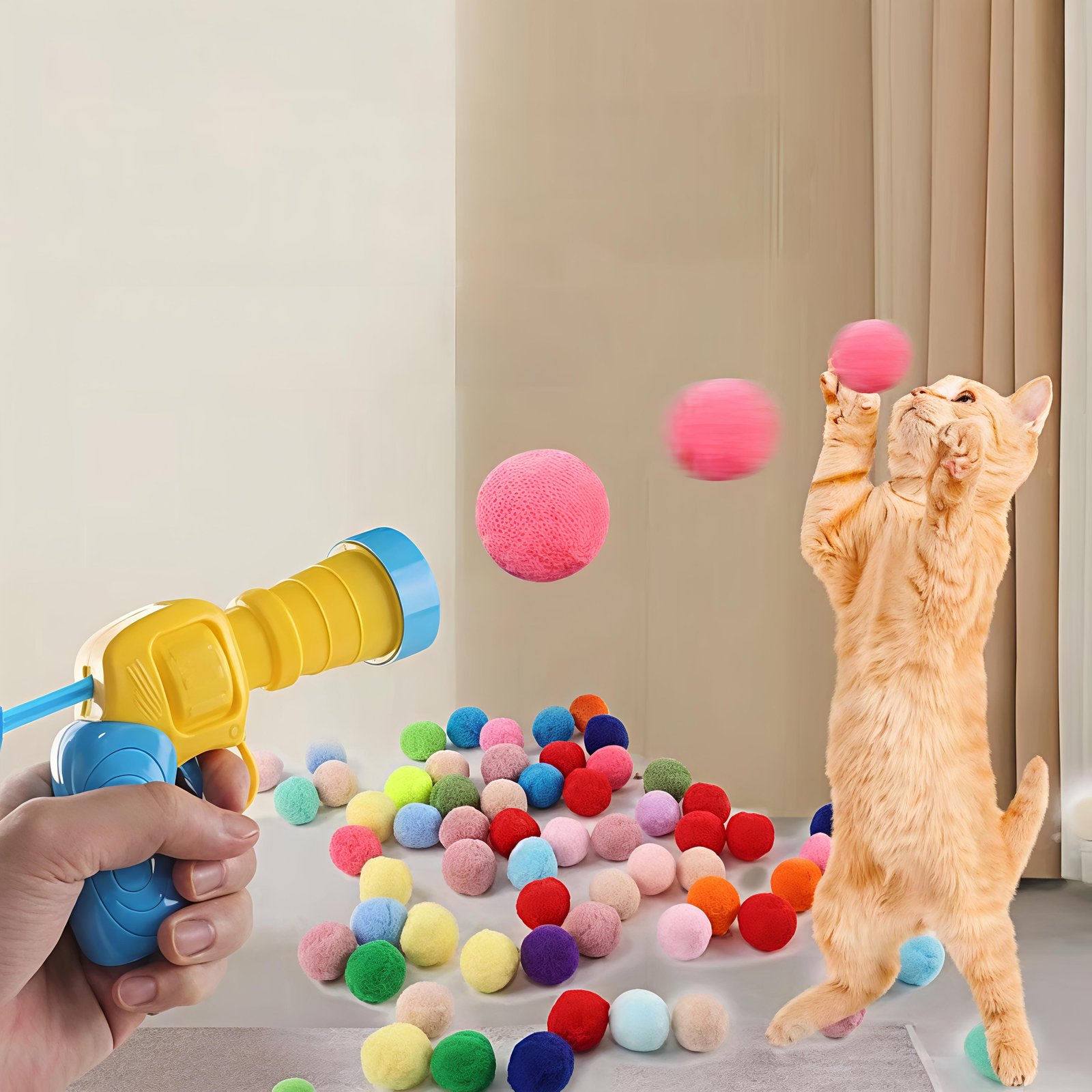 Cat-teasing toy gun
