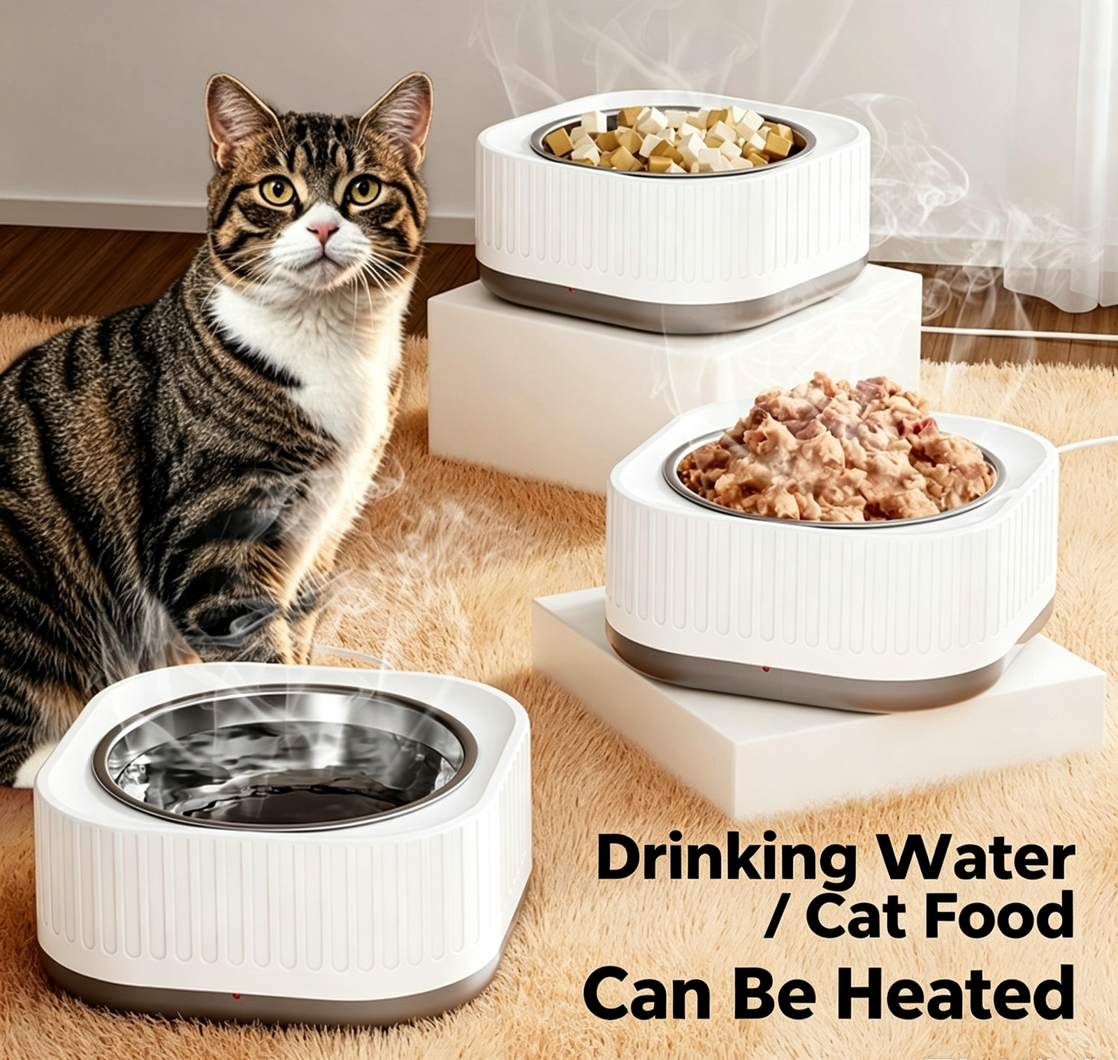 Smart Thermostatic Heated Food Bowl for Cats