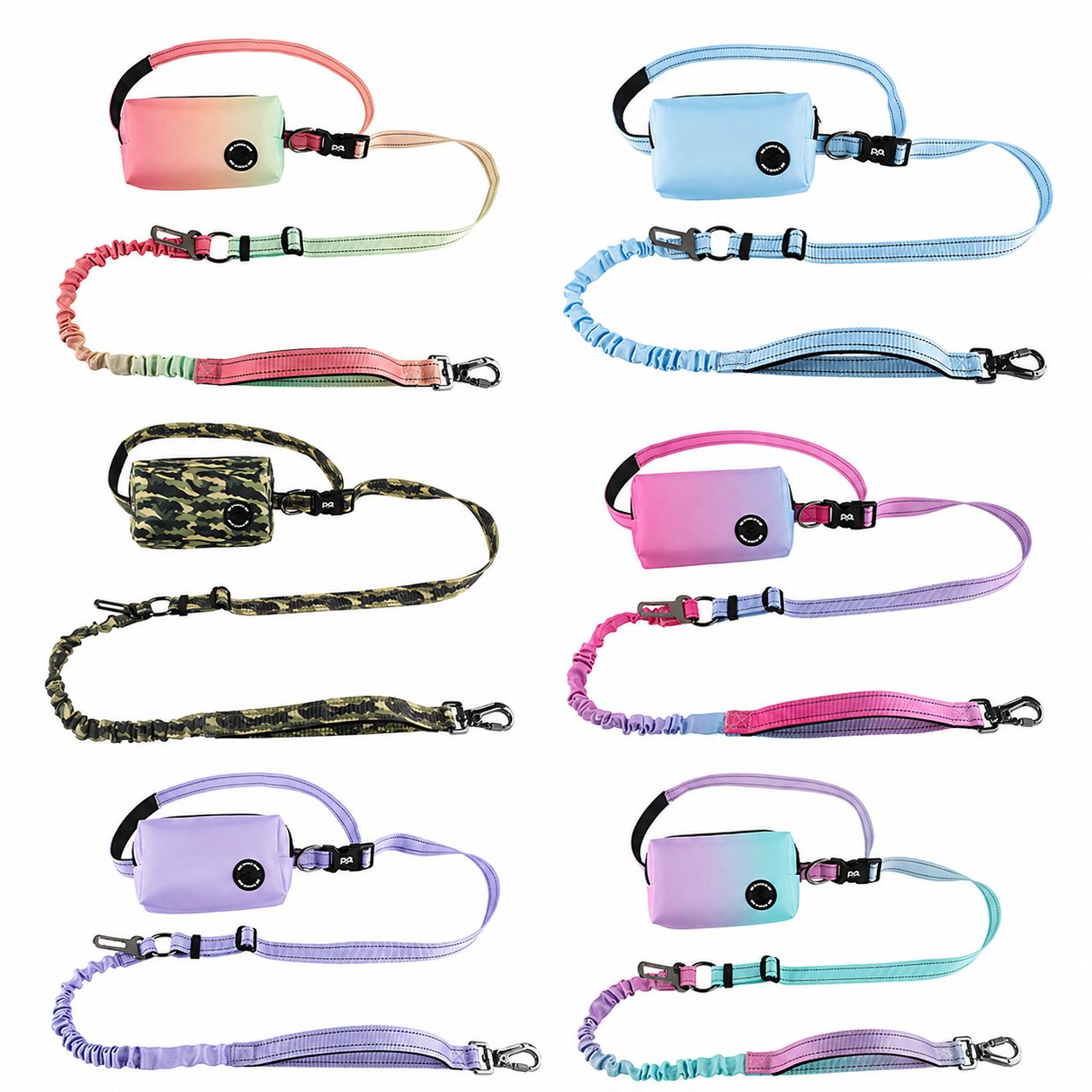 Hands-Free Bungee Dog Leash with Waist Bag