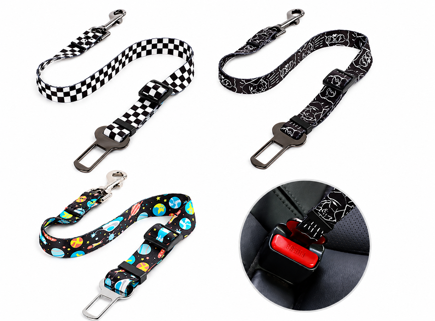 Adjustable Dog Car Seat Belt Leash