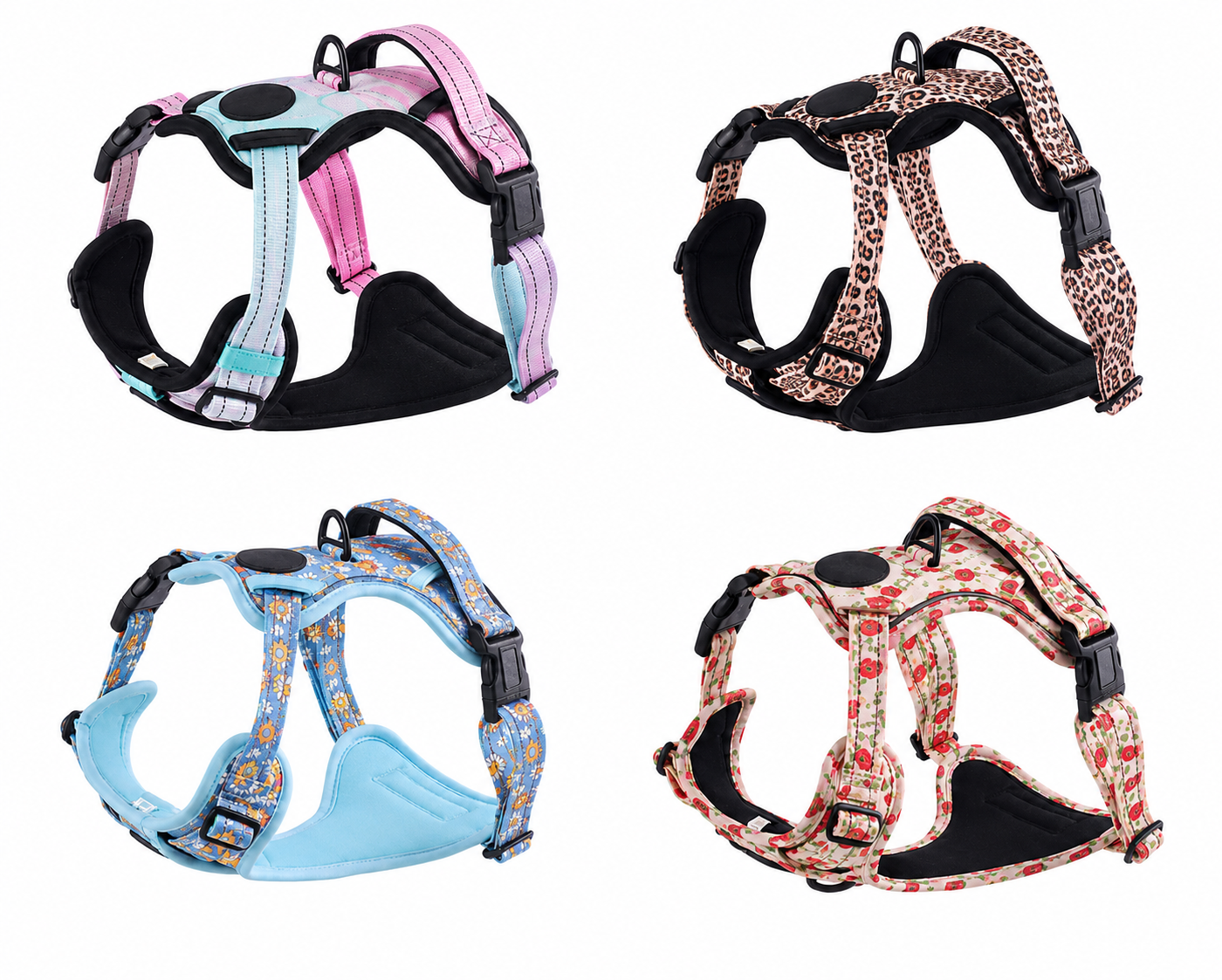 3-Buckle Reflective Padded Dog Harness