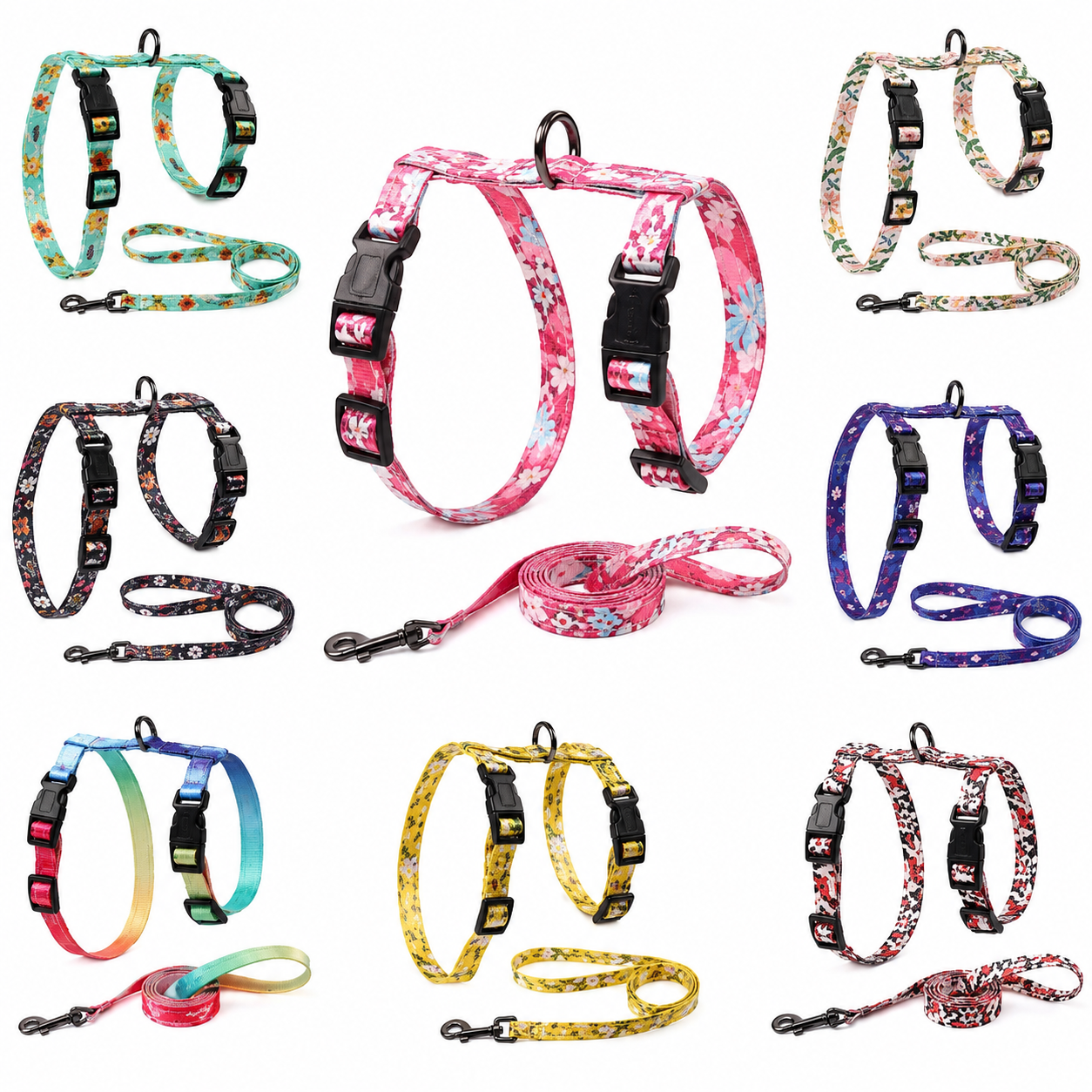 Adjustable Cat Harness and Leash Set