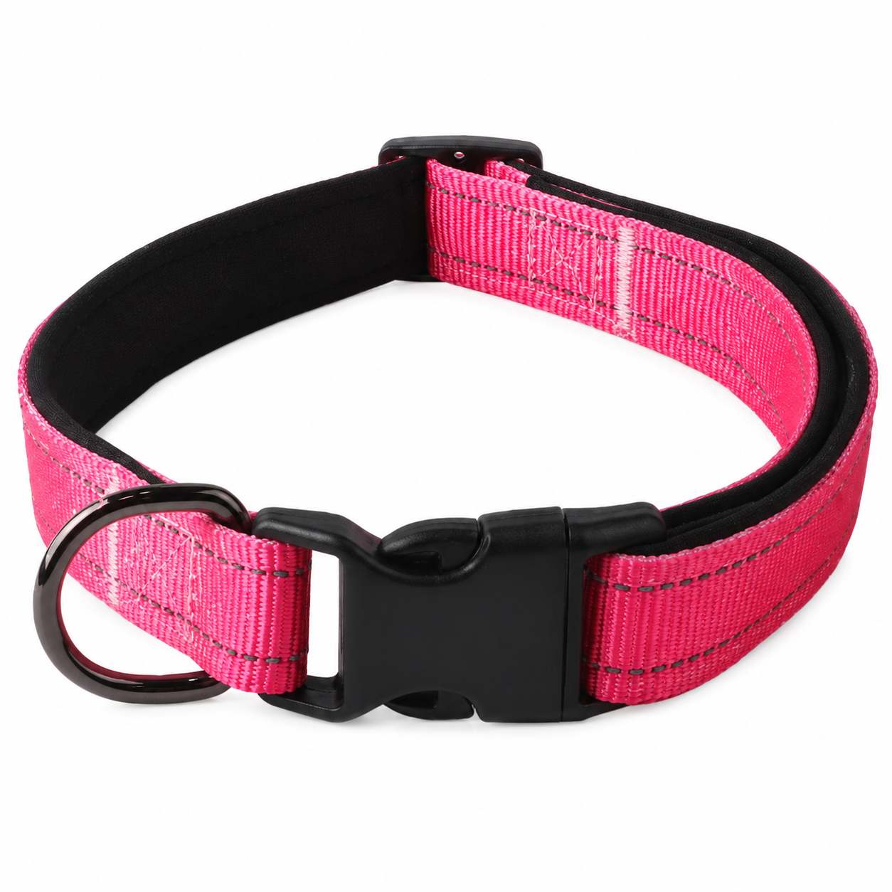 Reflective Neoprene Padded Dog Collar