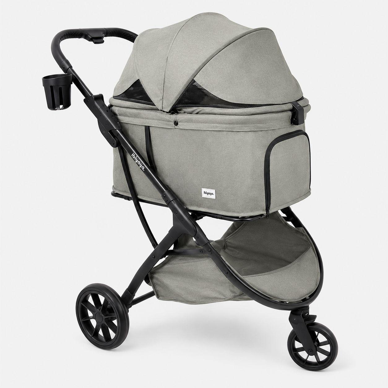 Large Capacity One-Click Folding Pet Stroller